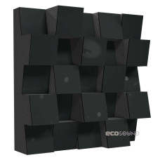 Acoustic diffuser-diffuser Ecosound Ecodiff SM Plastic-Black 25 x 25 cm 53 mm black plastic 