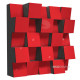 Acoustic diffuser-diffuser Ecosound Ecodiff SM Plastic-Red 25 x 25 cm 53 mm red plastic 