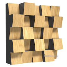 Acoustic diffuser-diffuser Ecosound Ecodiff SM Sherwood-Oak 25 x 25 cm 53 mm light oak 
