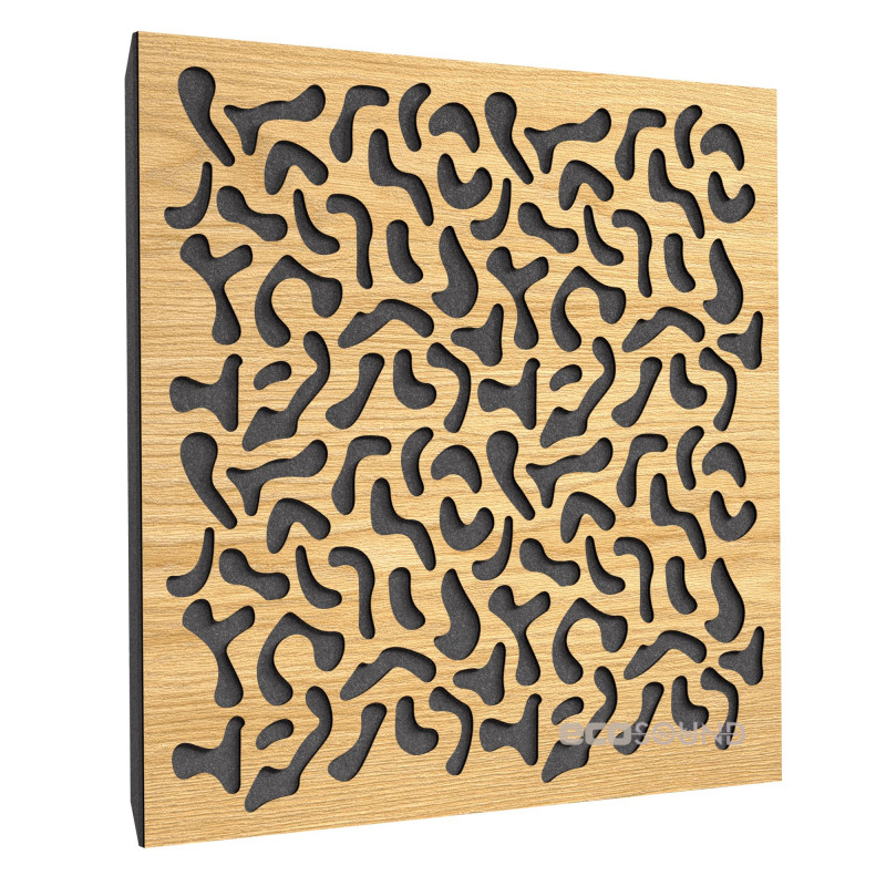 Acoustic panel Ecosound Boomerang Apple-Locarno 50 x 50 cm 33 mm brown