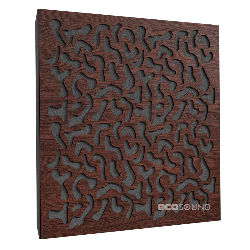 Acoustic panel Ecosound Boomerang Apple-Locarno 50 x 50 cm 33 mm brown