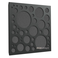 Acoustic panel Ecosound EcoBubble HDF-Black 50 x 50 cm 33 mm black