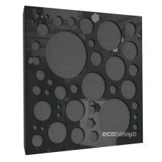 Acoustic panel Ecosound EcoBubble Plastic Black 50 x 50 cm 33 mm