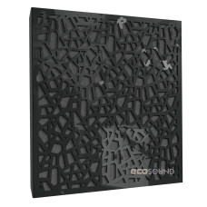 Acoustic panel Ecosound EcoArt Plastic Black 50 x 50 cm 33 mm