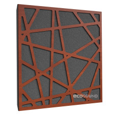 Acoustic panel Ecosound EcoArt XL Apple-Locarno 50 x 50 cm 33 mm brown