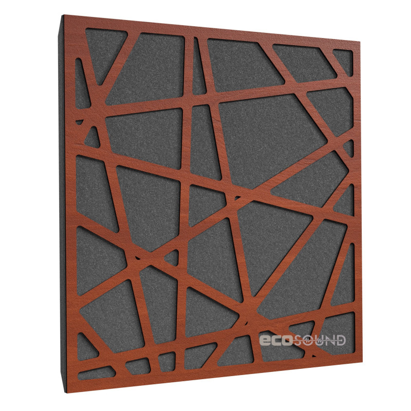Acoustic panel Ecosound EcoArt XL Wenge 50 x 50 cm 33 mm brown