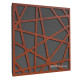 Acoustic panel Ecosound EcoArt XL Wenge 50 x 50 cm 33 mm brown