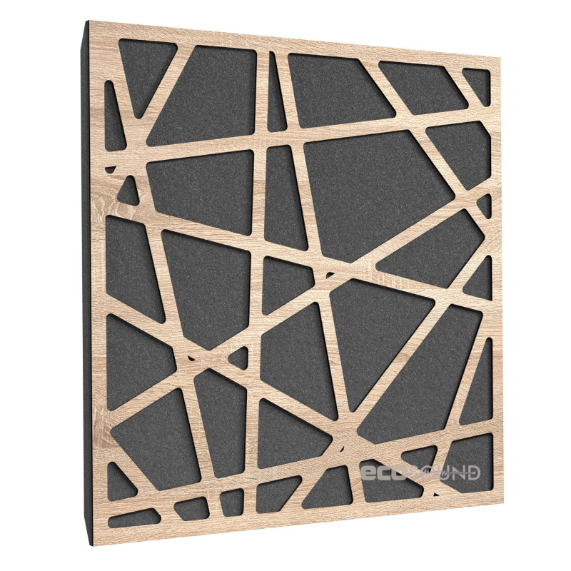 Acoustic panel Ecosound EcoArt XL Wenge 50 x 50 cm 33 mm brown