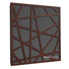 Acoustic panel Ecosound EcoArt XL Wenge 50 x 50 cm 33 mm brown