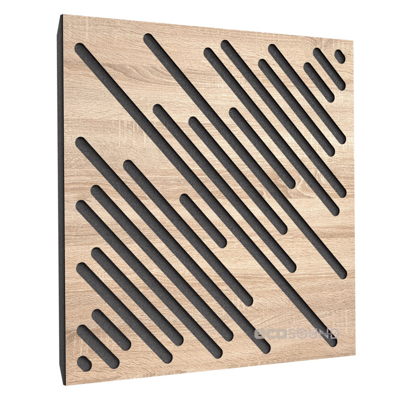 Acoustic panel Ecosound Diagonal Plastic White 50 x 50 cm 33 mm