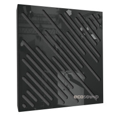 Acoustic panel Ecosound Diagonal Plastic Black 50 x 50 cm 33 mm
