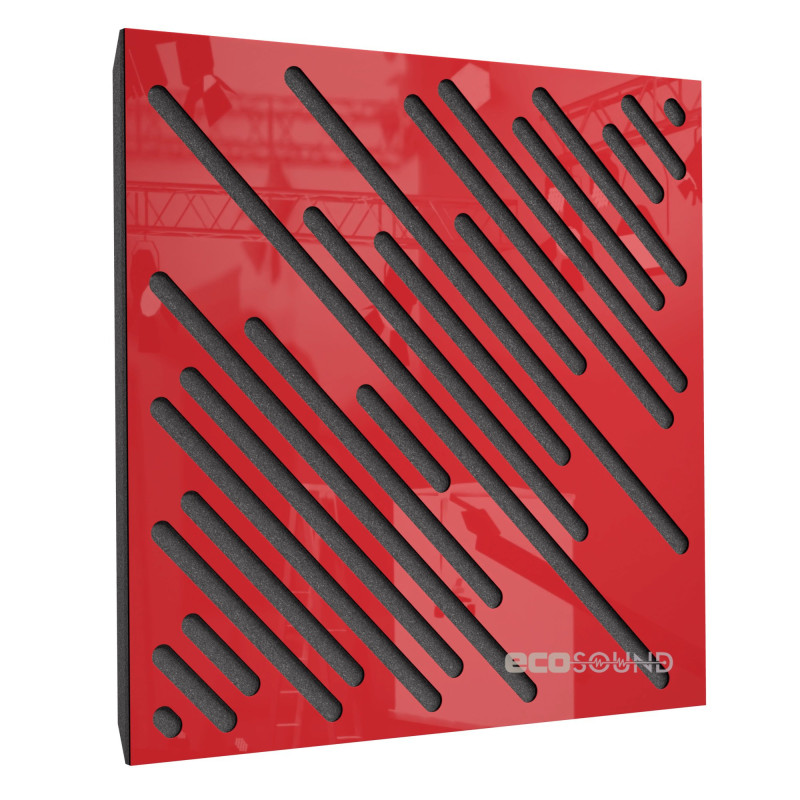 Acoustic panel Ecosound Diagonal Plastic White 50 x 50 cm 33 mm