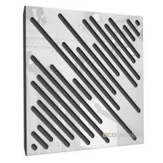 Acoustic panel Ecosound Diagonal Plastic White 50 x 50 cm 33 mm