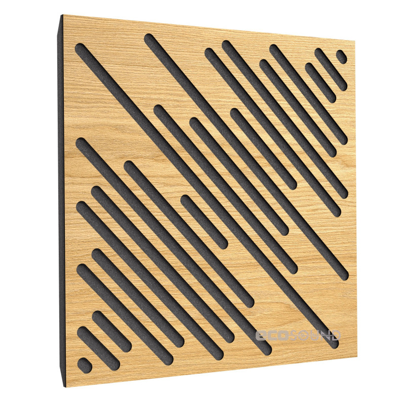 Acoustic panel Ecosound Diagonal Plastic White 50 x 50 cm 33 mm