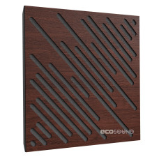 Acoustic panel Ecosound Diagonal Wenge 50 x 50 cm 33 mm brown