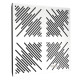 Acoustic panel Ecosound 4Diagonals Plastic White 50 x 50 cm 33 mm