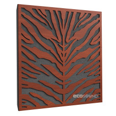 Acoustic panel Ecosound Zebra Apple-Locarno 50 x 50 cm 33 mm brown