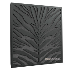 Acoustic panel Ecosound Zebra HDF-Black 50 x 50 cm 33 mm black 