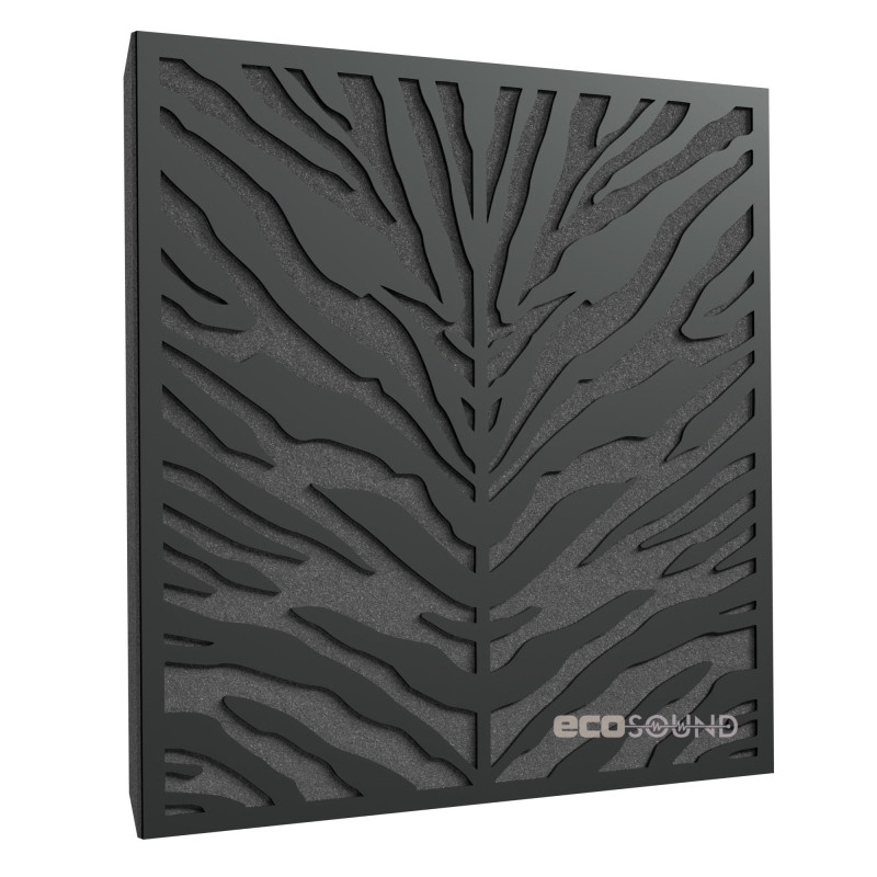 Acoustic panel Ecosound Zebra HDF-White 50 x 50 cm 33 mm white