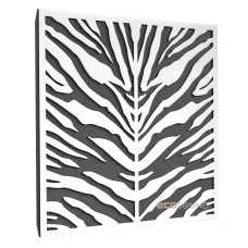 Acoustic panel Ecosound Zebra HDF-White 50 x 50 cm 33 mm white