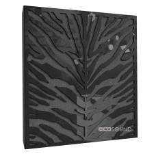Acoustic panel Ecosound Zebra Plastic Black 50 x 50 cm 33 mm