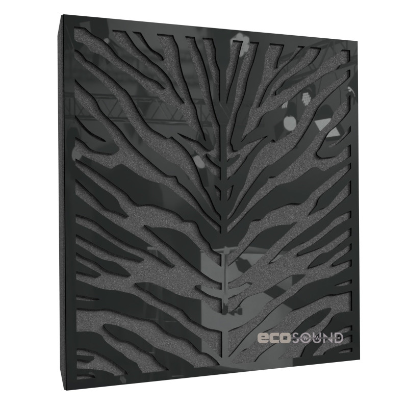 Acoustic panel Ecosound Zebra HDF-White 50 x 50 cm 33 mm white