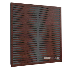 Acoustic panel Ecosound Backgammon Wenge 50 x 50 cm 33 mm brown