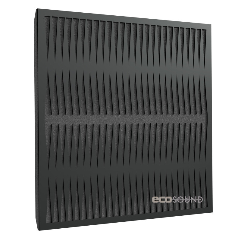 Acoustic panel Ecosound Backgammon HDF-Black 50 x 50 cm 33 mm black 