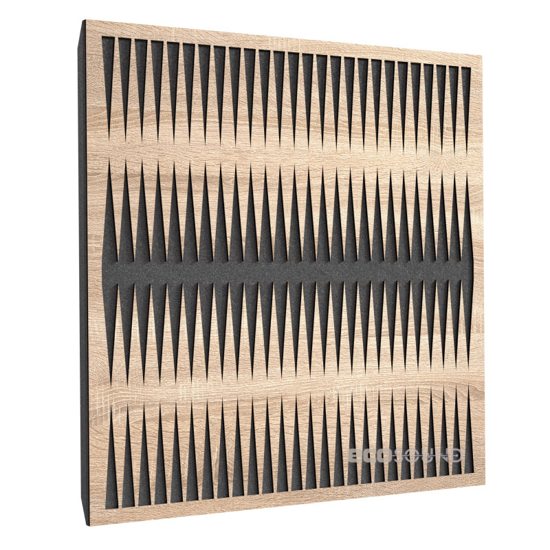 Acoustic panel Ecosound Backgammon Lt-Sonoma-Oak 50 x 50 cm 33 mm latte