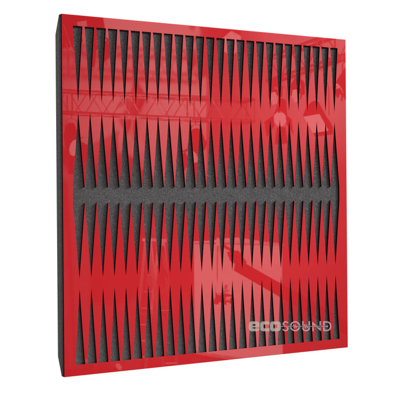 Acoustic panel Ecosound Backgammon Plastic Red 50 x 50 cm 33 mm