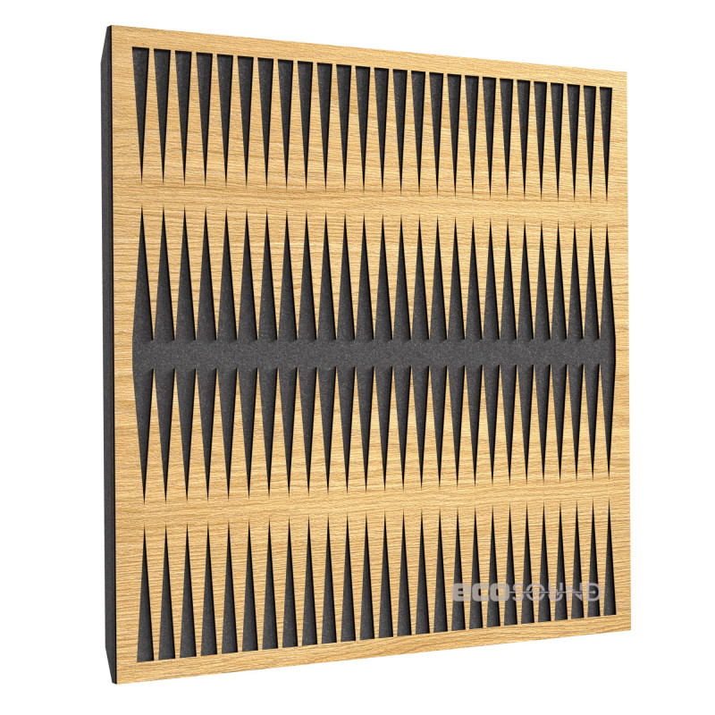 Acoustic panel Ecosound Backgammon Sherwood-Oak 50 x 50 cm 33 mm light oak
