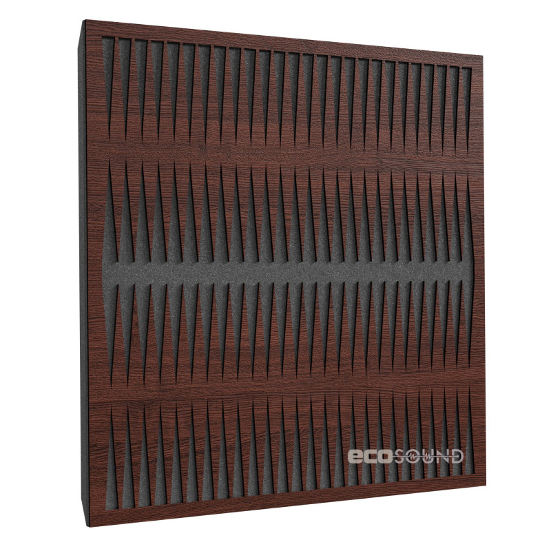 Acoustic panel Ecosound Backgammon Wenge 50 x 50 cm 33 mm brown