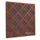 Acoustic panel Ecosound Grille Apple-Locarno 50 x 50 cm 33 mm brown