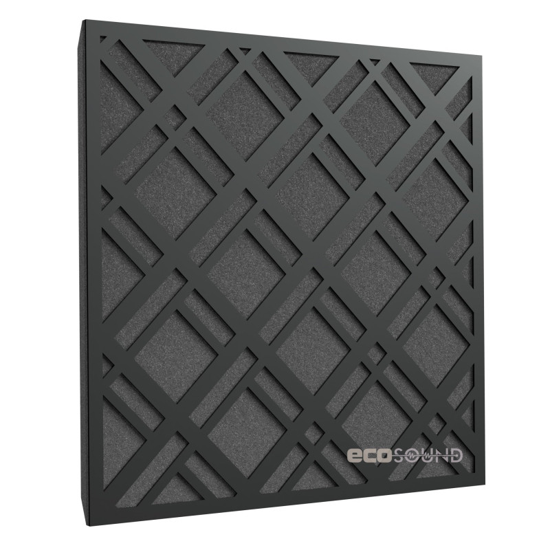 Acoustic panel Ecosound Grille Apple-Locarno 50 x 50 cm 33 mm brown