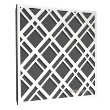 Acoustic panel Ecosound Grille HDF-White 50 x 50 cm 33 mm white
