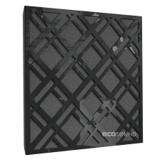 Acoustic panel Ecosound Grille Plastic Black 50 x 50 cm 33 mm