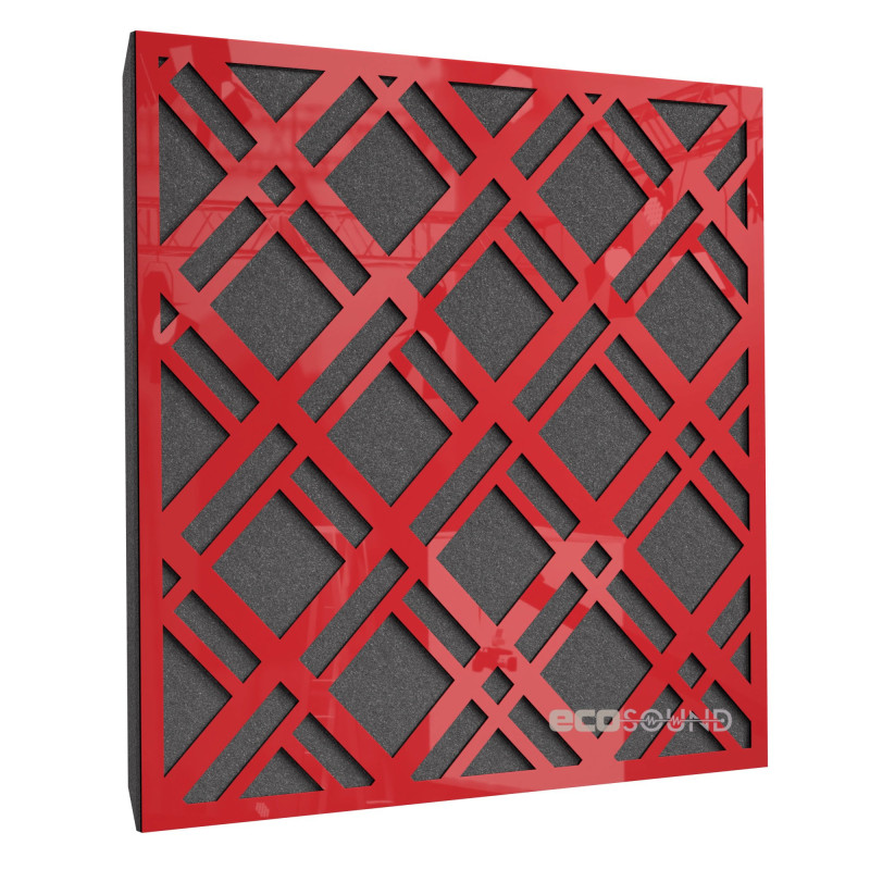 Acoustic panel Ecosound Grille Apple-Locarno 50 x 50 cm 33 mm brown
