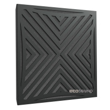 Acoustic panel Ecosound Urban HDF-Black 50 x 50 cm 33 mm black
