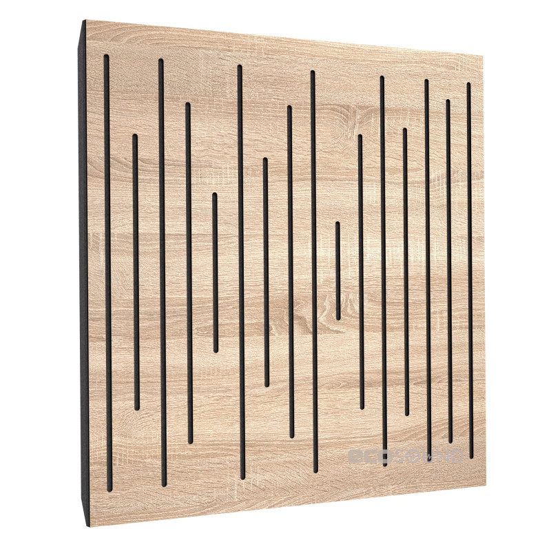 Acoustic panel Ecosound EcoPulse Lt-Sonoma-Oak 50 x 50 cm 33 mm latte
