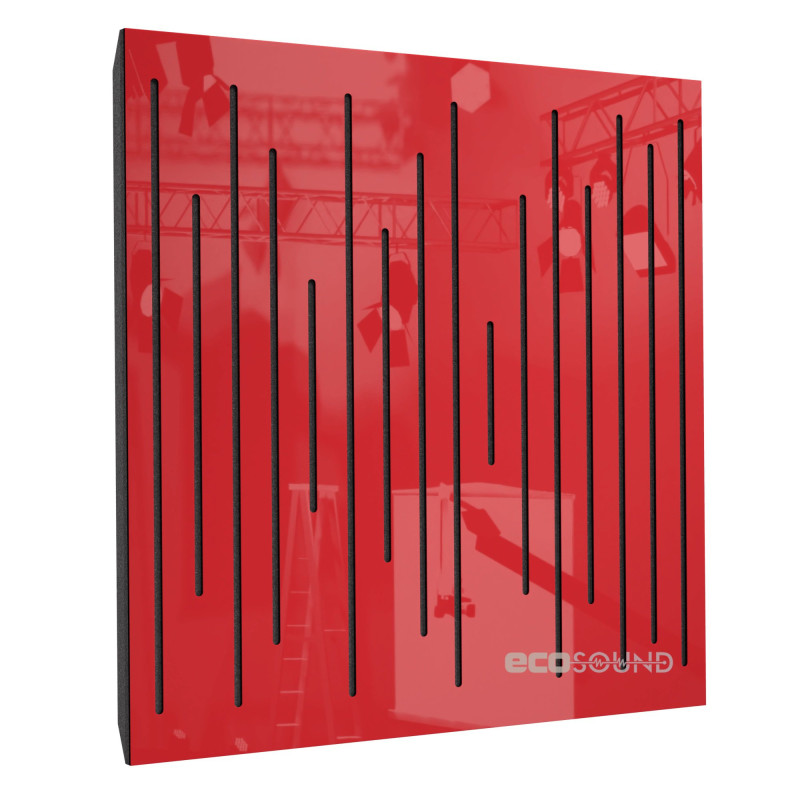 Acoustic panel Ecosound EcoPulse Plastic Red 50 x 50 cm 33 mm