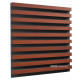 Acoustic panel Ecosound Comb Plastic Black 50 x 50 cm 33 mm