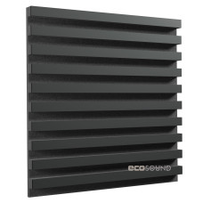 Acoustic panel Ecosound Comb HDF-Black 50 x 50 cm 33 mm black