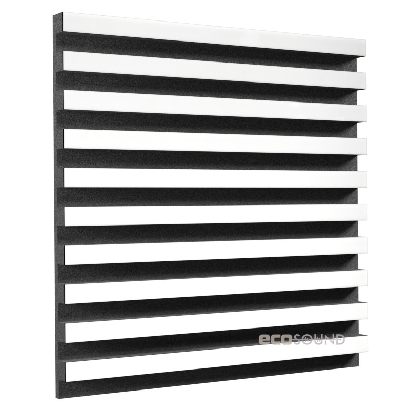 Acoustic panel Ecosound Comb Plastic Black 50 x 50 cm 33 mm
