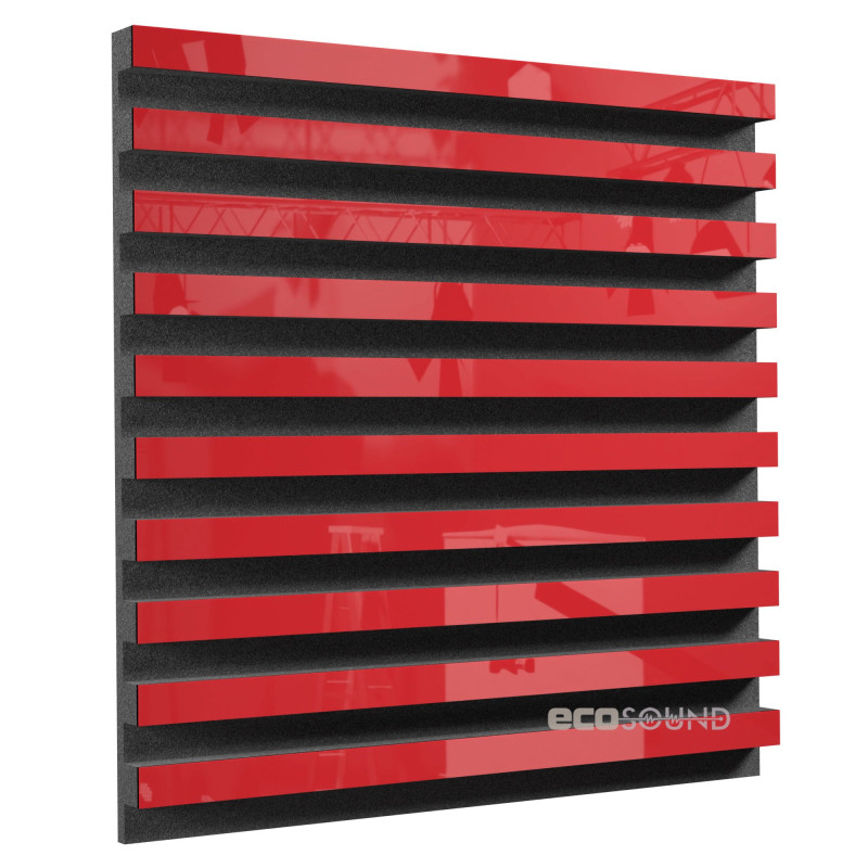 Acoustic panel Ecosound Comb Plastic Black 50 x 50 cm 33 mm