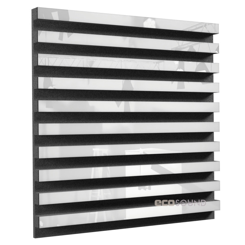 Acoustic panel Ecosound Comb Plastic Black 50 x 50 cm 33 mm