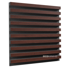 Acoustic panel Ecosound Comb Wenge 50 x 50 cm 33 mm brown