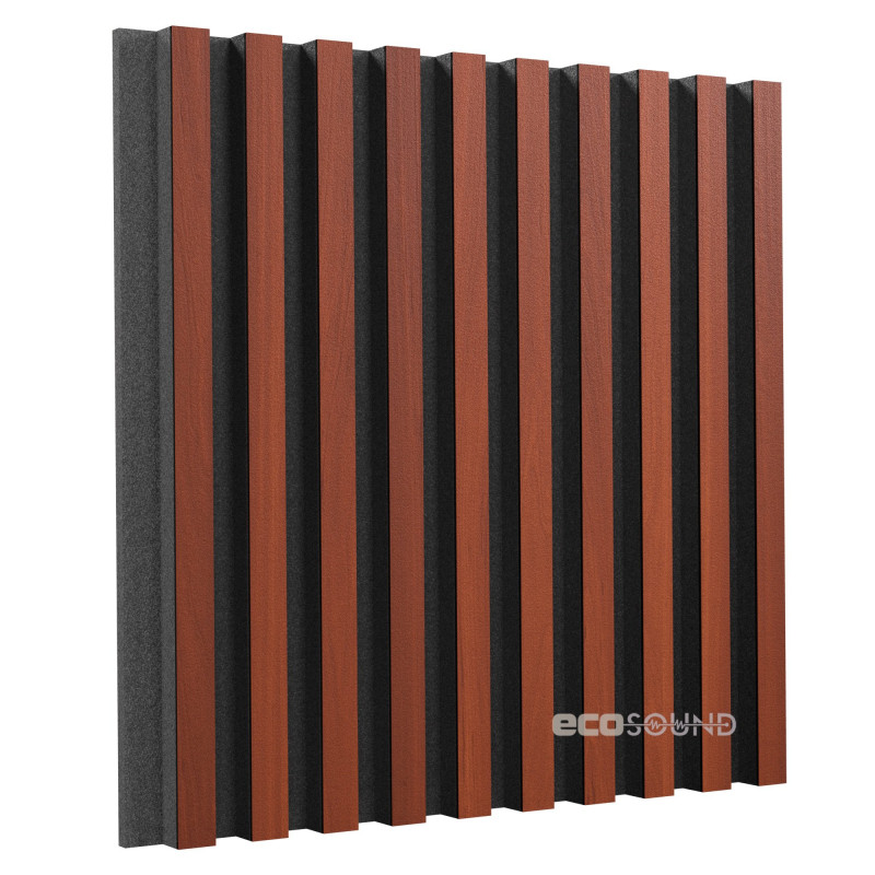 Acoustic panel Ecosound Comb Apple-Locarno 50 x 50 cm 33 mm brown
