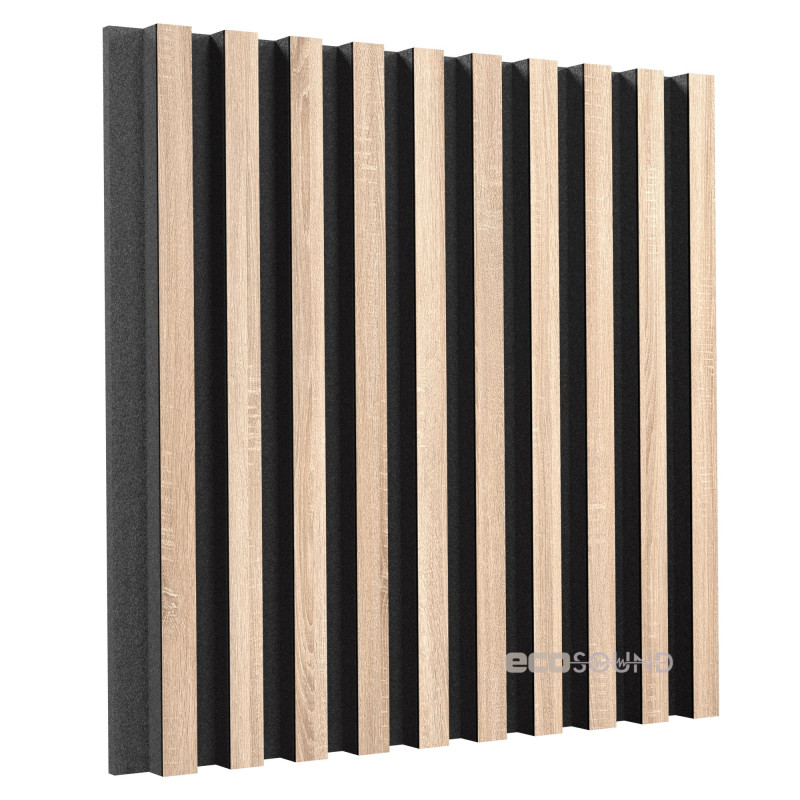 Acoustic panel Ecosound Comb Lt-Sonoma-Oak 50 x 50 cm 33 mm latte