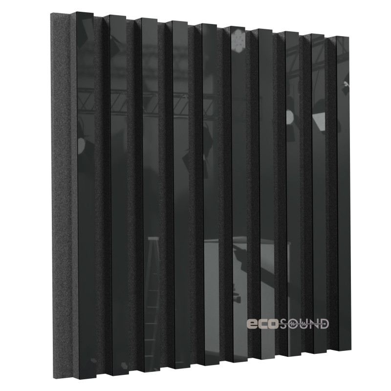 Acoustic panel Ecosound Comb Plastic Black 50 x 50 cm 33 mm