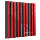 Acoustic panel Ecosound Comb Plastic Red 50 x 50 cm 33 mm